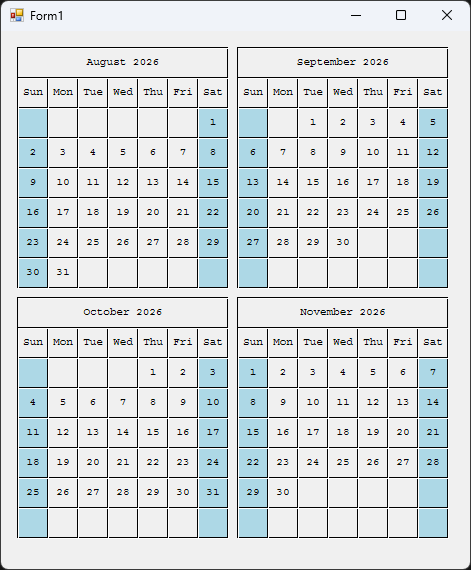 Calendar Control